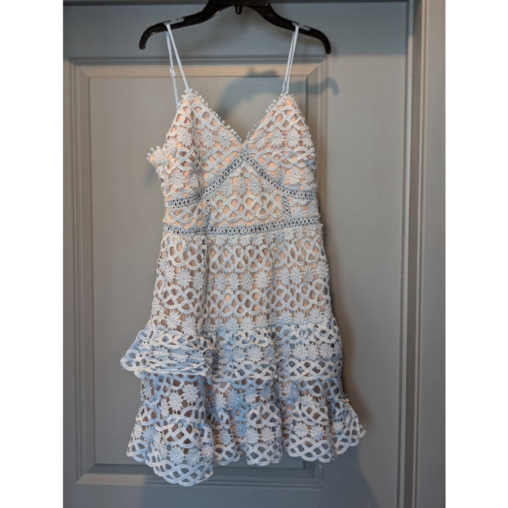 Women's Medium Dainty Hooligan Dress with Blue Lace
